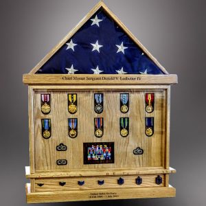 Oak Flag Case for Coast Guard Retirement Oak Flag Case for Coast Guard Retirement