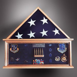 5x9 flag case with shadow box underneath 5x9 flag case with shadow box underneath