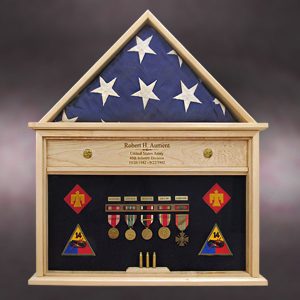 5x9 "doghouse" style flag case made from maple. doghouse style flag case